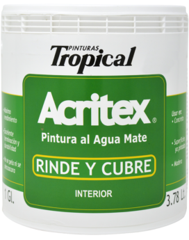 Pintura Acrílica Blanco 00 - Acritex Tropical (Galón)