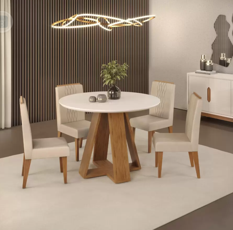 MESA DE COMEDOR CELESTE RED FREIJO/ OFF WHITE