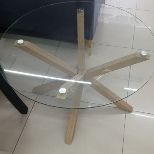 MESA DE CENTRO NATURAL TOPE DE CRISTAL