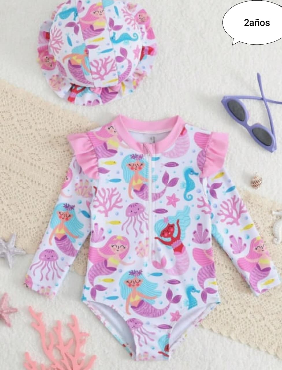 Monokini Niña 2años Monokini y gorrito niña