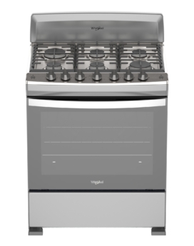 ESTUFA AL PISO WHIRLPOOL/30/6 QUEMADORES DE ALUMINIO/A GAS