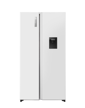 NEVERA SIDE BY SIDA HISENSE/19P.C./WHITE GLASS/INVERTER
