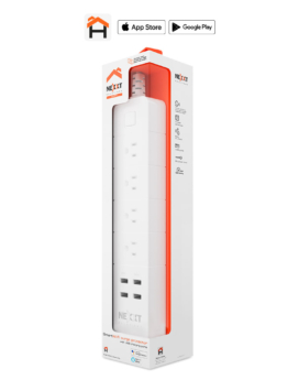 REGLETA PROTECTOR DE SOBRETENSION SMART,4 TOMACORRIENTES/CONTROL POR VOZ