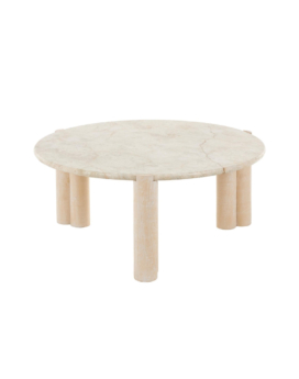 MESA DE CENTRO ARTESANAL EN MADERA DE TECA ESTILO NATURAL