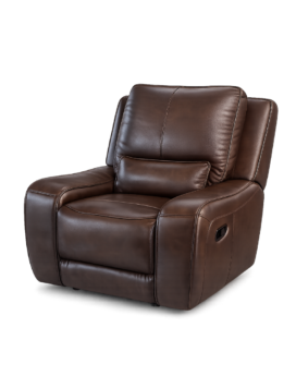 SILLON RECLINABLE MANUAL LEATHER PUCCINI MARRON