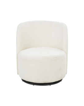 SILLON GIRATORIO BOUCLE BLANCO