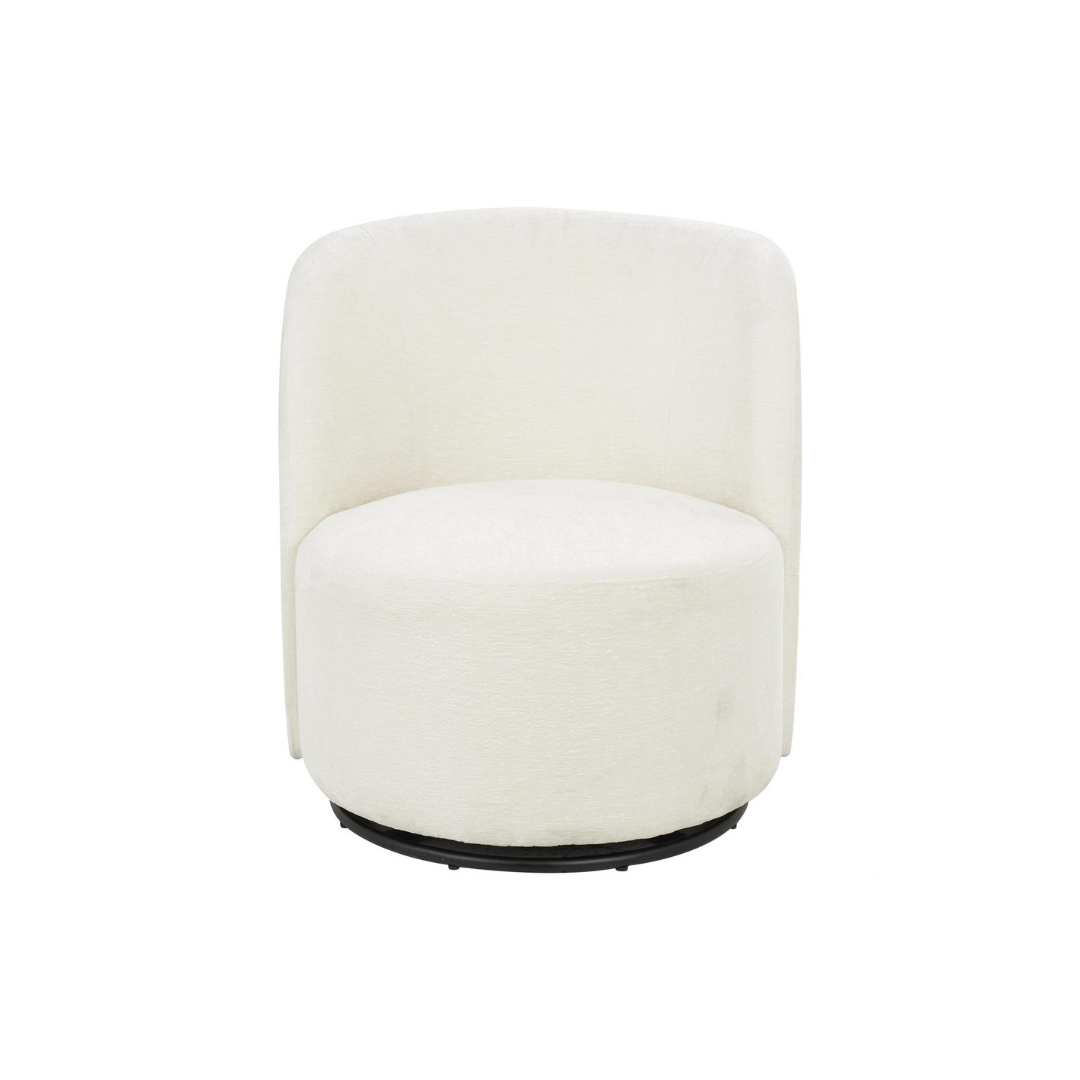 SILLON GIRATORIO BOUCLE BLANCO