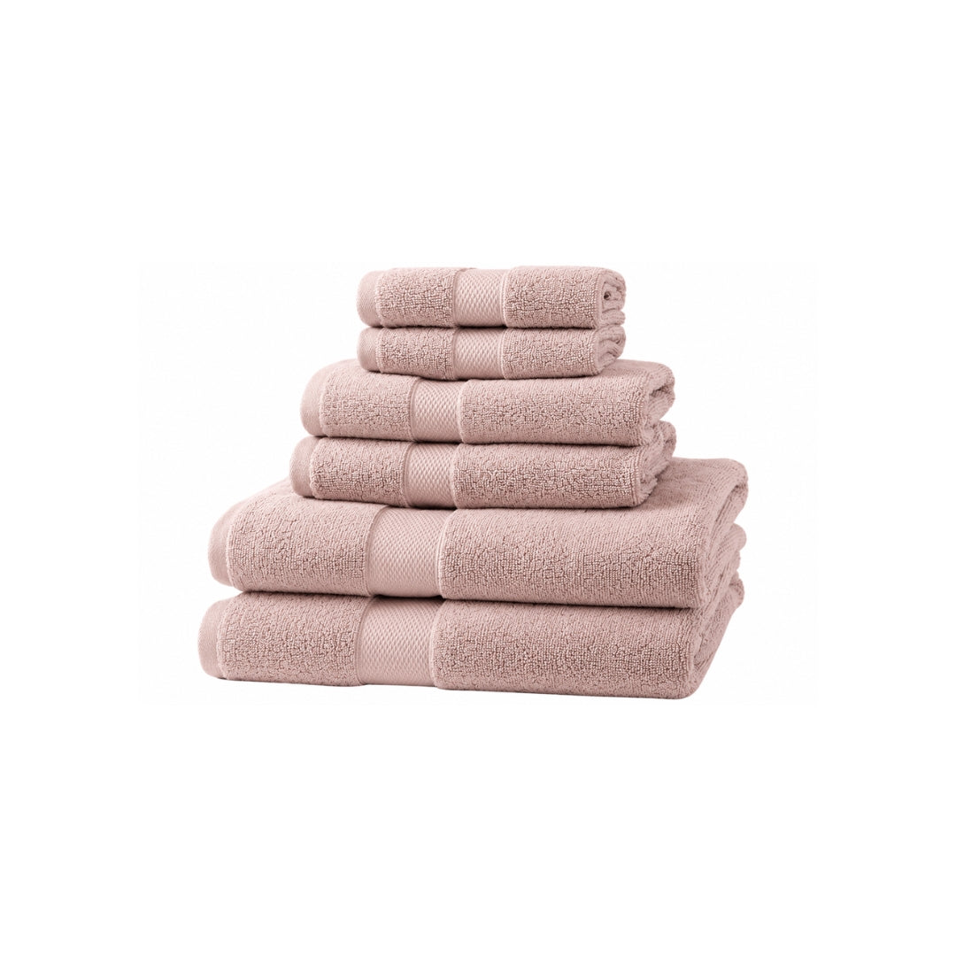 JUEGO DE TOALLAS PREMIUM DE 6 PIEZAS EN ROSA