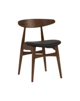 SILLA DE COMEDOR TRICIA EN ROBLE MALAYO Y ASIENTO ESPRESSO