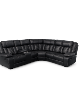 SOFA SECCIONAL MODULAR RECLINABLE ESQUINERO EBONY
