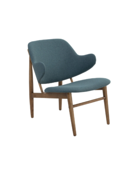 SILLON LOUNGE VEZEL EN ROBLE MALAYO Y TAPIZADO BOUCLE