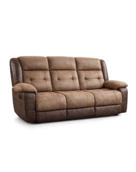 SOFA RECLINABLE DUAL COLOR MARRON