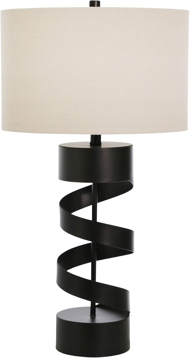 LAMPARA DE MESA EN ESPIRAL DE METAL