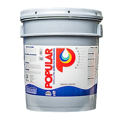 Pintura Semigloss - Popular Cubeta (5GL)