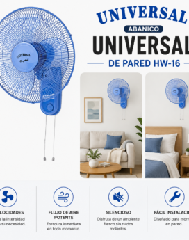 ABANICO UNIVERSAL DE PARED HW-16