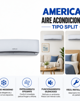 Aire Acondicionado American inverter AS-12 | 12 Mil BTU