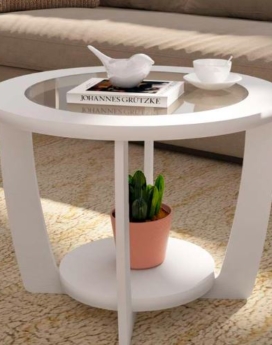 MESA DE CENTRO CURVE BLANCO