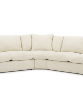 SOFA ESQUINERO CONTEMPORANEO EN TELA CREMA