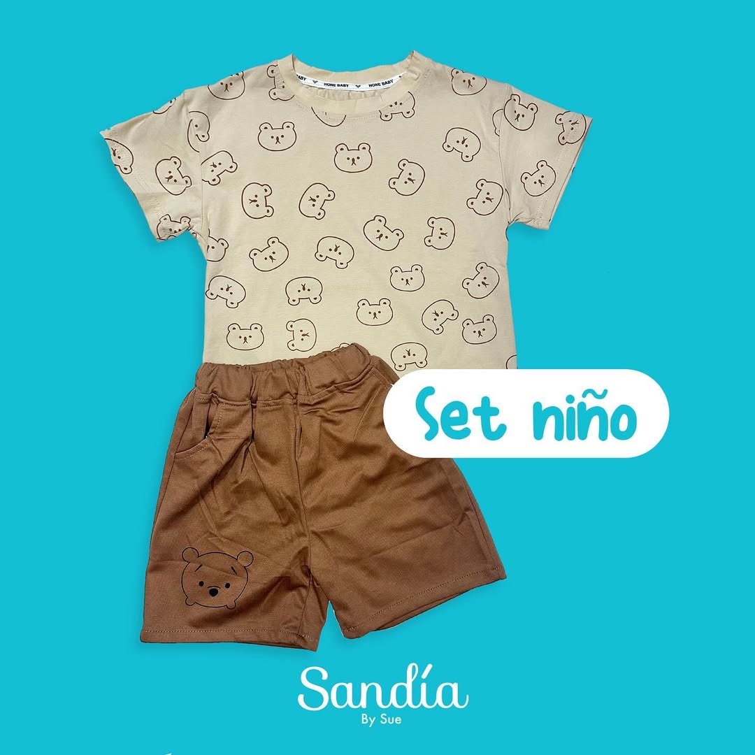 Conjunto niño pantalon corto Talla 4-5