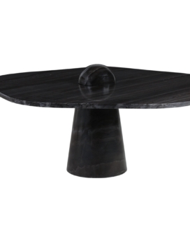 MESA DE CENTRO DE MARMOL APOLLINE DE 36" CON PEROLA NEGRA