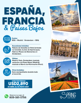 España, Francia y Paises Bajos