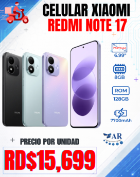 CELULAR XIAOMI REDMI NOTE 17, 128GB