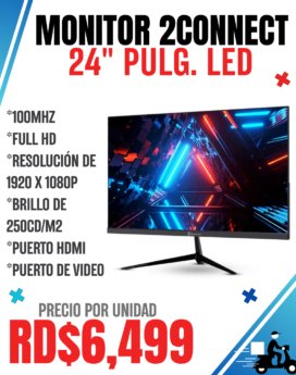 MONITOR GAMING 24" LED 100MZ IPS 2CONNET 2C-MON-2401 FULL HD