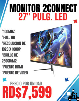 MONITOR GAMING 27" LED 100MZ IPS 2CONNET 2C-MON-2401 FULL HD
