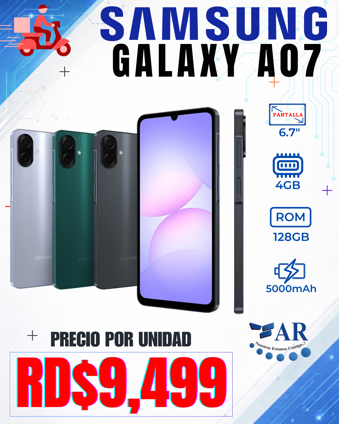 CELULAR SAMSUNG GALAXY A07, 128GB