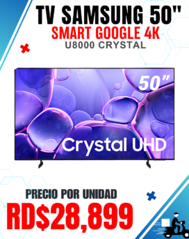 TELEVISOR 50" SAMSUNG U8000 CRYSTAL UHD SMART GOOGLE