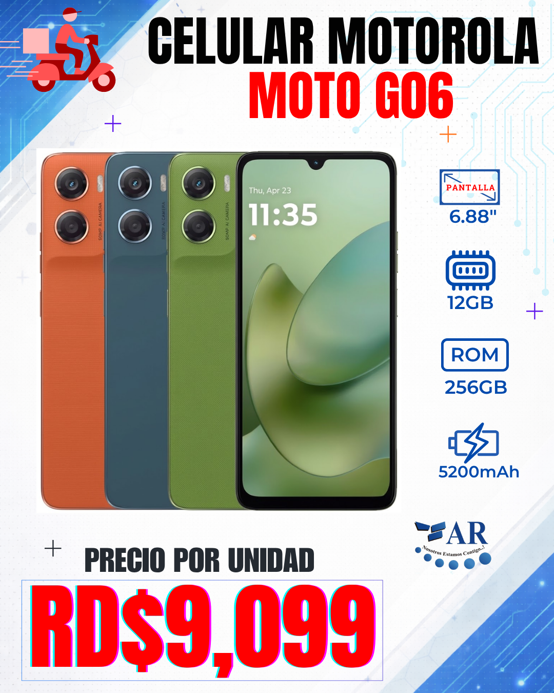 CELULAR MOTOROLA MOTO G06, 256GB