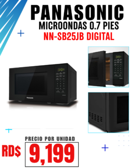 MICROONDA PANASONIC NN-SB25JB DIGITAL 0.7 PIES CUBICOS