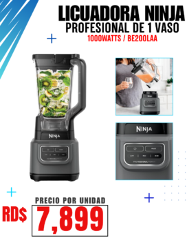 LICUADORA NINJA PROFESIONAL (1 VASO) 1000 WATTS BE200LAA