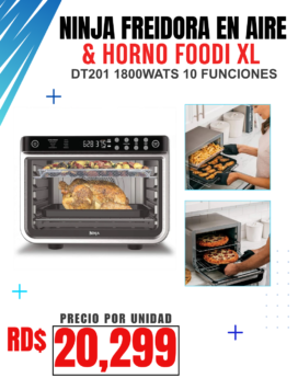 NINJA FREIDORA EN AIRE & HORNO FOODI XL DT201 1800WATS 10 FUNCIONES