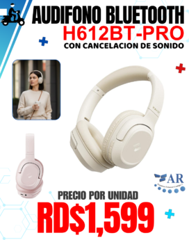 AUDIFONO BLUETOOTH H612BT-PRO CON CANCELACION DE SONIDO