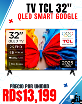 TV TCL 32" QLED SMART GOOGLE