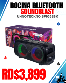 BOCINA BLUETOOTH SOUNDBLAST UNNOTECKNO SP9368BK