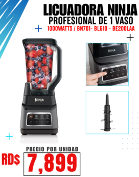 LICUADORA NINJA PROFESIONAL (1 VASO) 1000 WATTS BE200LAA