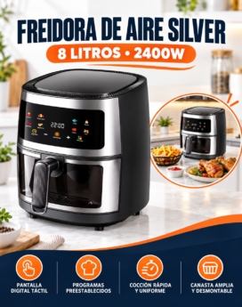 FREIDORA 8LTS DIGITAL SILVER CREST