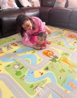 Alfombra reversible grande de juego