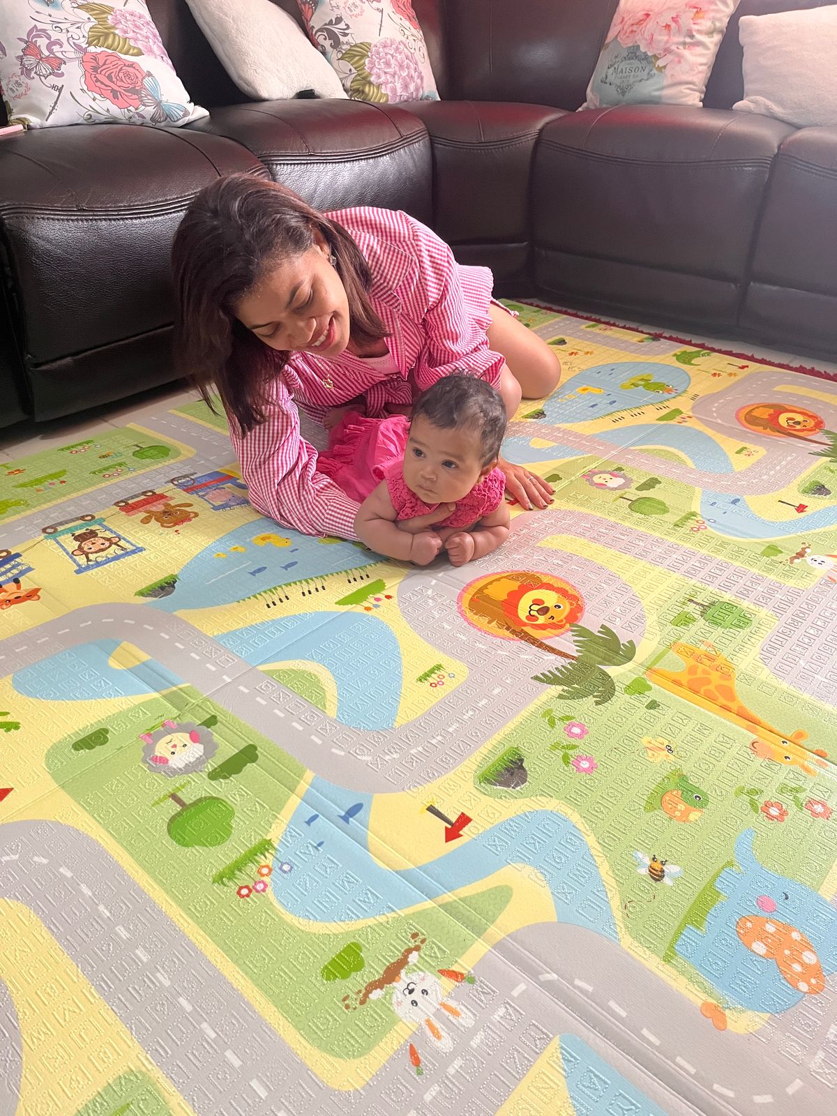 Alfombra reversible grande de juego