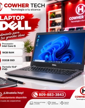 LAPTO DELL 3561 15.6-in FHD Webcam, 1x Intel Core i5 6 Core 16 GB RAM, 512 GB, . DISEÑADA PARA TRABAJOS EXIGENTES