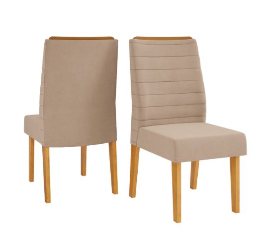 SILLA ONDINA CEDRO /LINHO BEGE