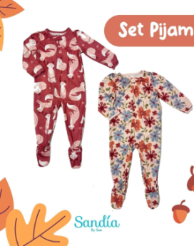 Set dos pijamas enterizos con punteras Carters talla: 2T