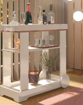 BAR ROSE OFF WHITE CON RUEDAS