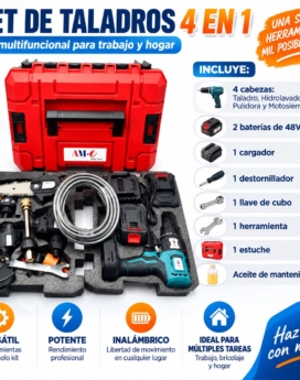 SET DE TALADROS 4 EN 1 JBN-10