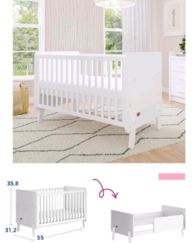 Cuna 2 en uno ideal hasta que tu bebe este mas grandesito