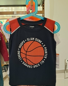 Tshirt deportivo sin mangas Gymboree, tallas 3T y 4T