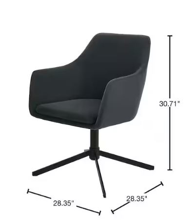 BUTACA TAPIZADA HESTON COLOR GRIS CARBON - Imagen 4