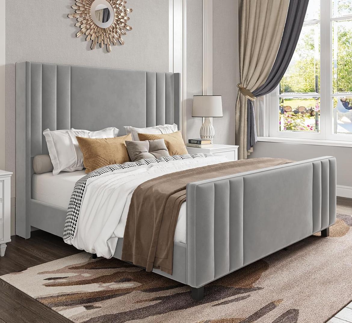 Camas Tapizadas Channel wingback (Colchón no incluido) - Imagen 3